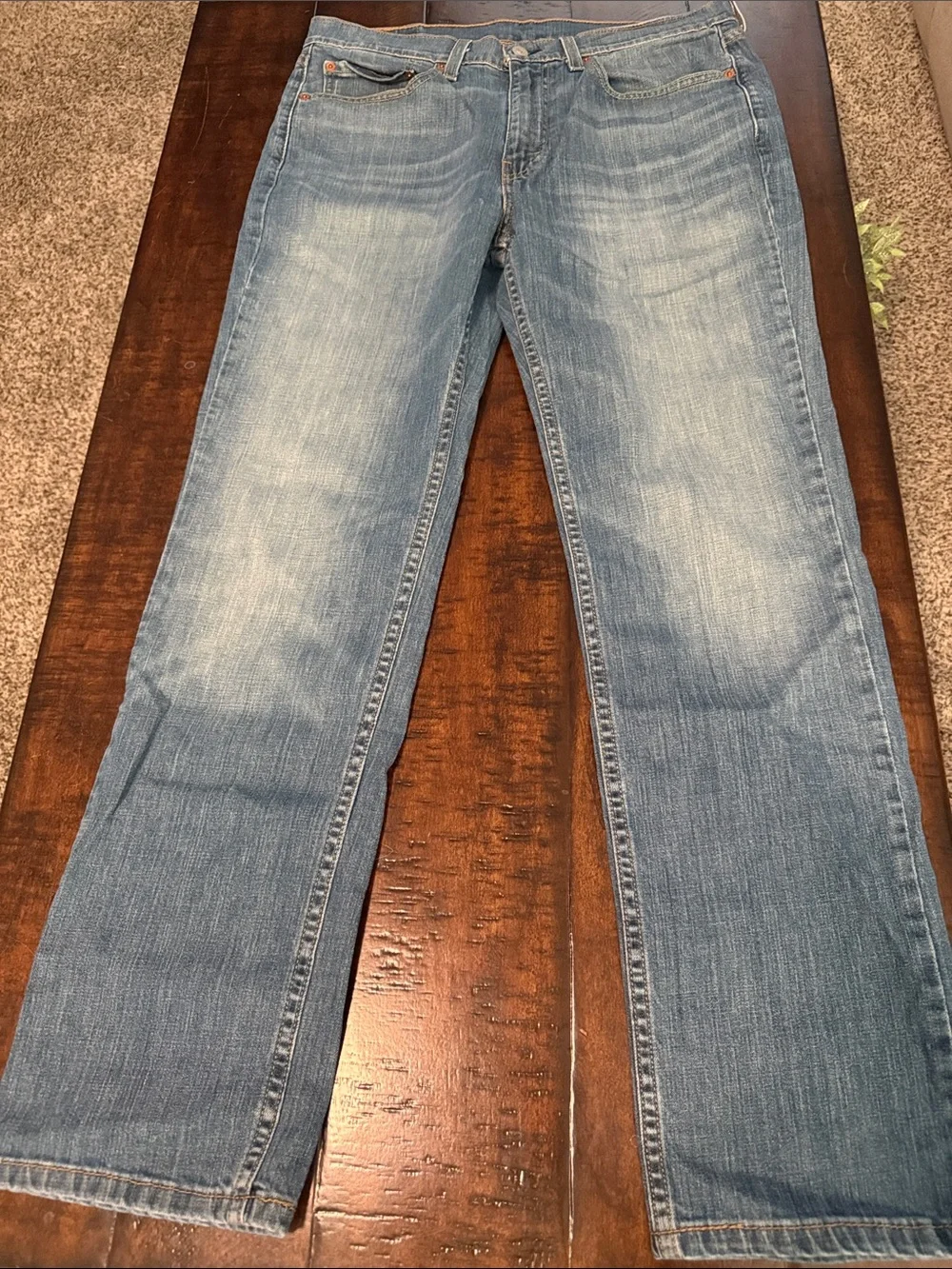 Men's Levi Blue Straight-Leg Jeans 34x32